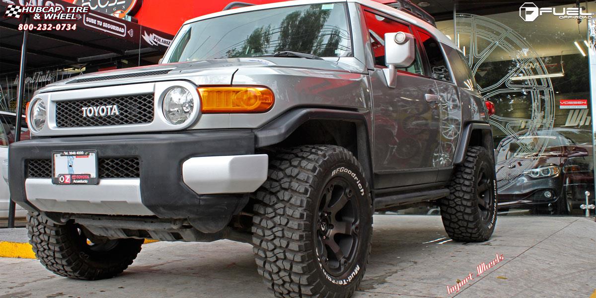 vehicle gallery/toyota fj cruiser fuel beast d564 18X9  Black & Machined with Dark Tint wheels and rims