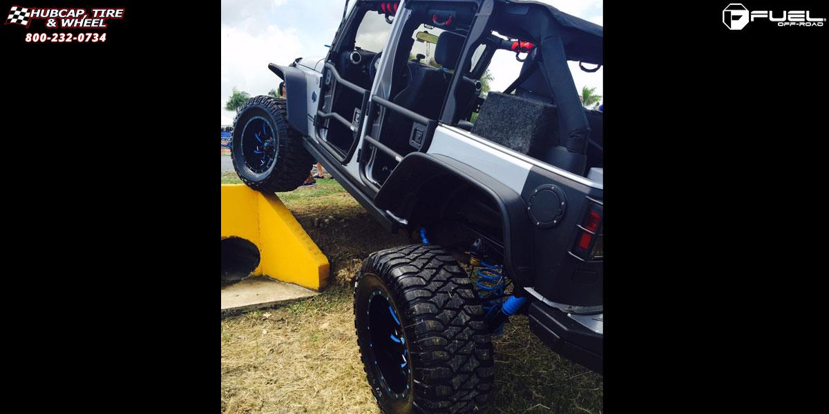 vehicle gallery/jeep wrangler fuel cleaver d239 20X12  Gloss Black & Milled wheels and rims