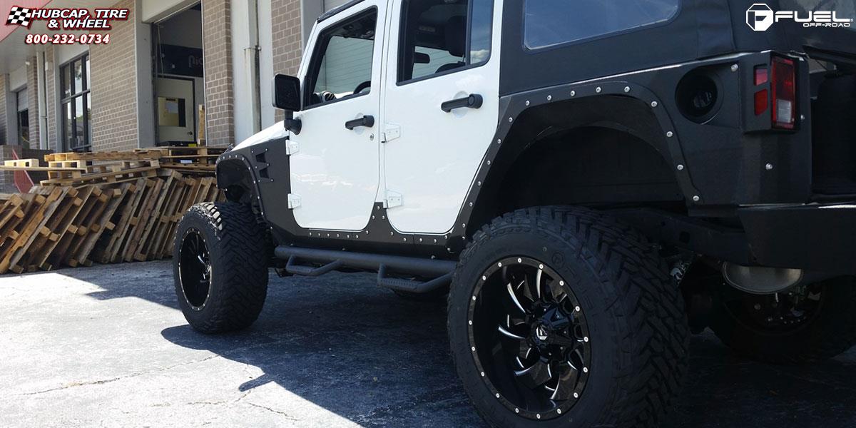 vehicle gallery/jeep wrangler fuel cleaver d239 20X12  Gloss Black & Milled wheels and rims