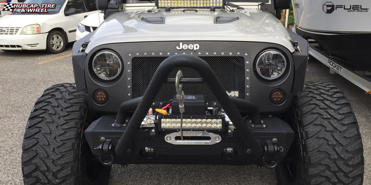 vehicle gallery/jeep wrangler fuel crush d268 20X12  Black & Machined with Dark Tint wheels and rims