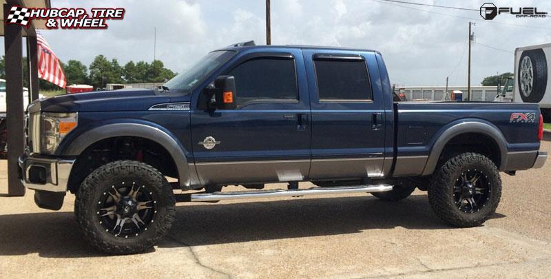 vehicle gallery/ford f 250 fuel driller d257 20X10  Black & Machined with Dark Tint wheels and rims