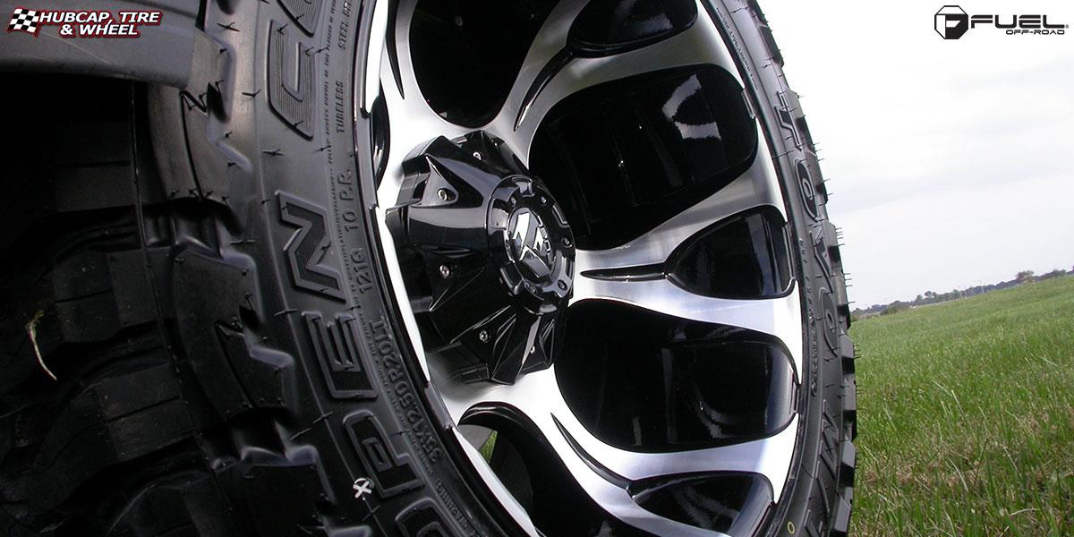 vehicle gallery/chevrolet silverado fuel dune d524 20X12 Machined Black wheels and rims