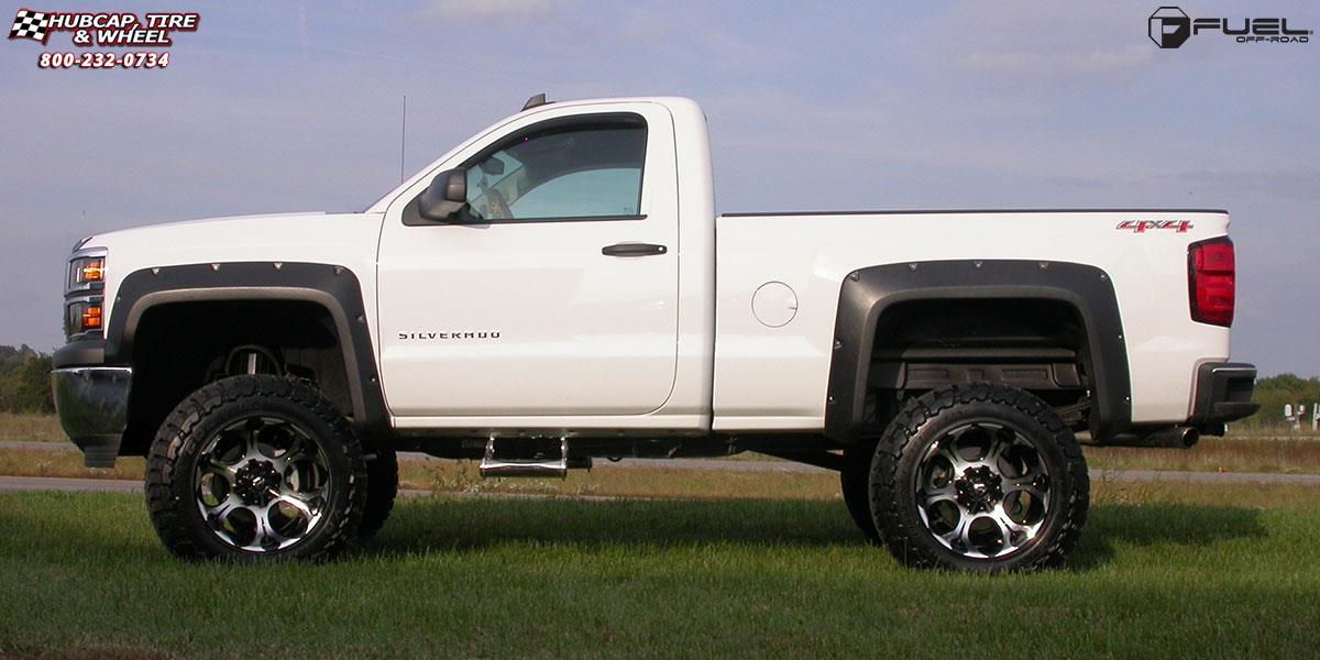 vehicle gallery/chevrolet silverado fuel dune d524 20X12  Machined Black wheels and rims