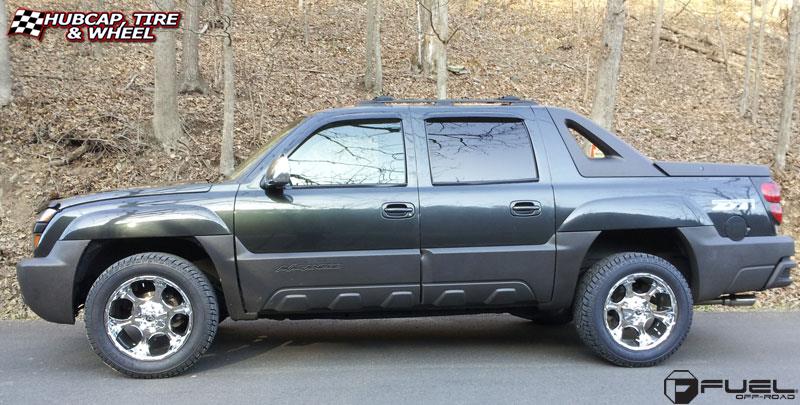 vehicle gallery/chevrolet avalanche fuel dune d522 20X12  Chrome wheels and rims