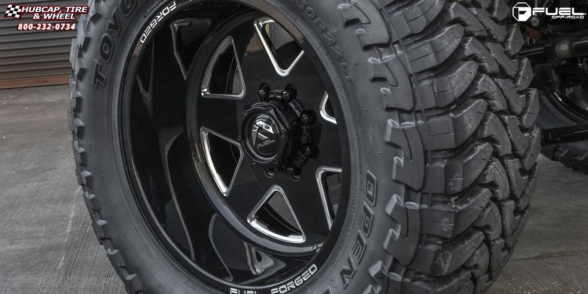 vehicle gallery/ram 3500 fuel forged ff17 22X12  Gloss Black & Milled wheels and rims