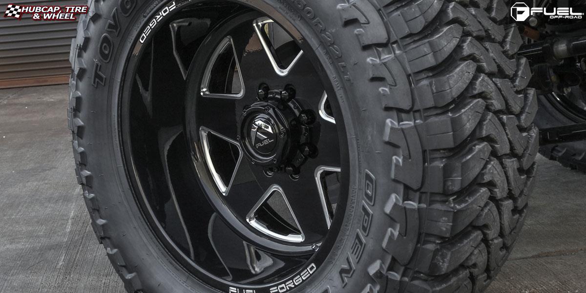 vehicle gallery/ram 3500 fuel forged ff17 22X12 Gloss Black & Milled wheels and rims