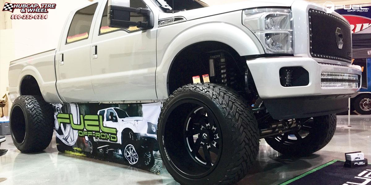 vehicle gallery/ford f 250 fuel forged ff03 26X16  Matte Black & Milled wheels and rims