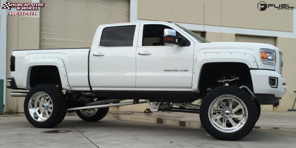 vehicle gallery/gmc sierra 2500 fuel forged ff12 24X12  Hi Luster Polish wheels and rims