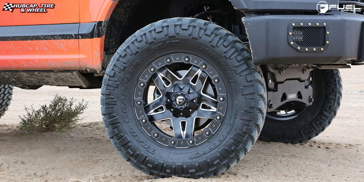 vehicle gallery/ford f 150 fuel full blown d554 20X9  Gloss Black Milled wheels and rims