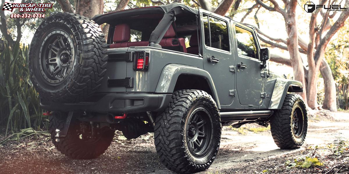 vehicle gallery/jeep wrangler fuel hostage ii d232 20X10  Anthracite Center, Matt Black & Anthracite Outer wheels and rims
