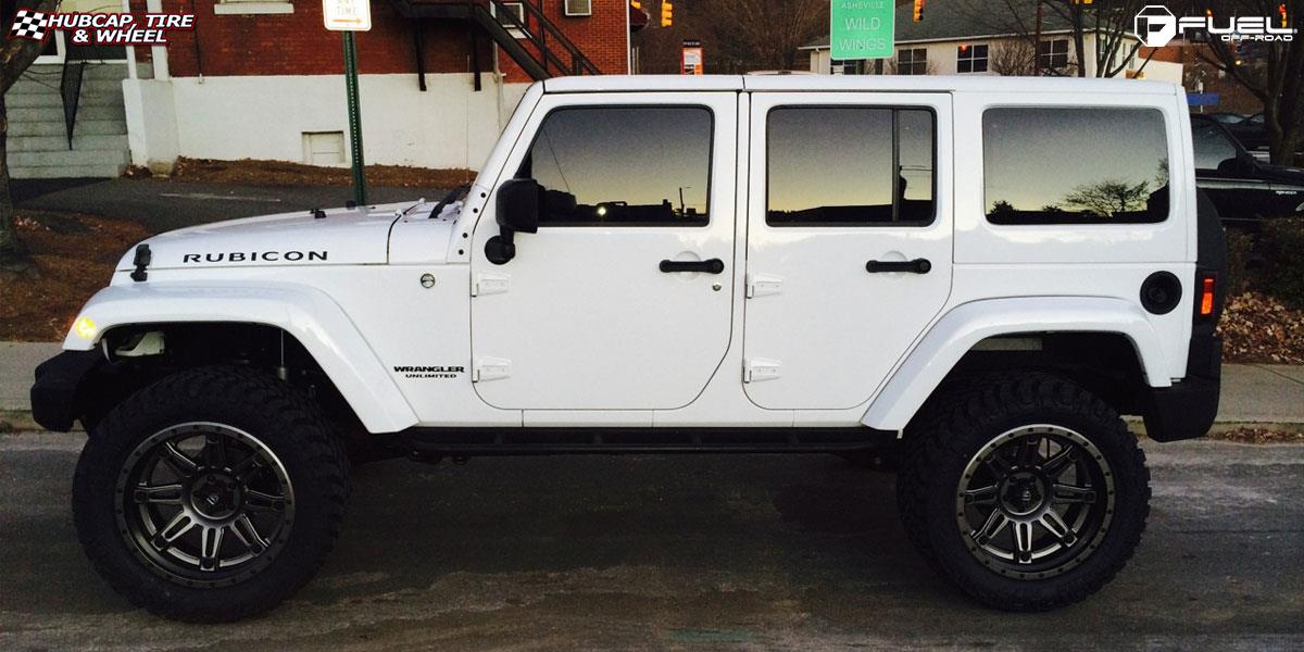 vehicle gallery/jeep wrangler fuel hostage ii d232 22X10  Anthracite Center, Matt Black & Anthracite Outer wheels and rims