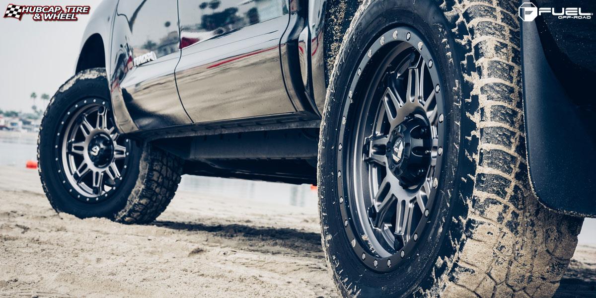 vehicle gallery/toyota tundra fuel hostage iii d568 20X9  Matte Anthracite w/ Black Ring wheels and rims