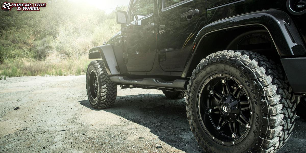 vehicle gallery/jeep wrangler fuel hostage d531 20X10  Matte Black wheels and rims