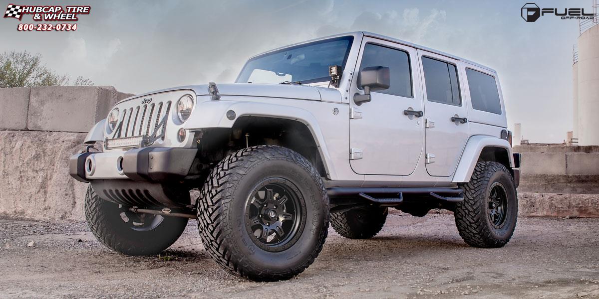 vehicle gallery/jeep wrangler fuel jm2 d572 17X9  Matt Black wheels and rims