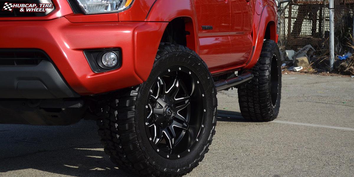 vehicle gallery/toyota tacoma fuel lethal d567 20X9  Black & Milled wheels and rims