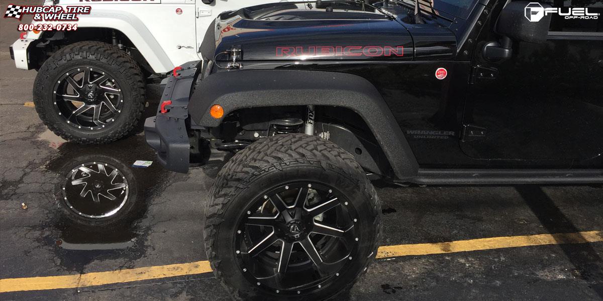 vehicle gallery/jeep wrangler fuel maverick d262 22X12  Black & Milled wheels and rims