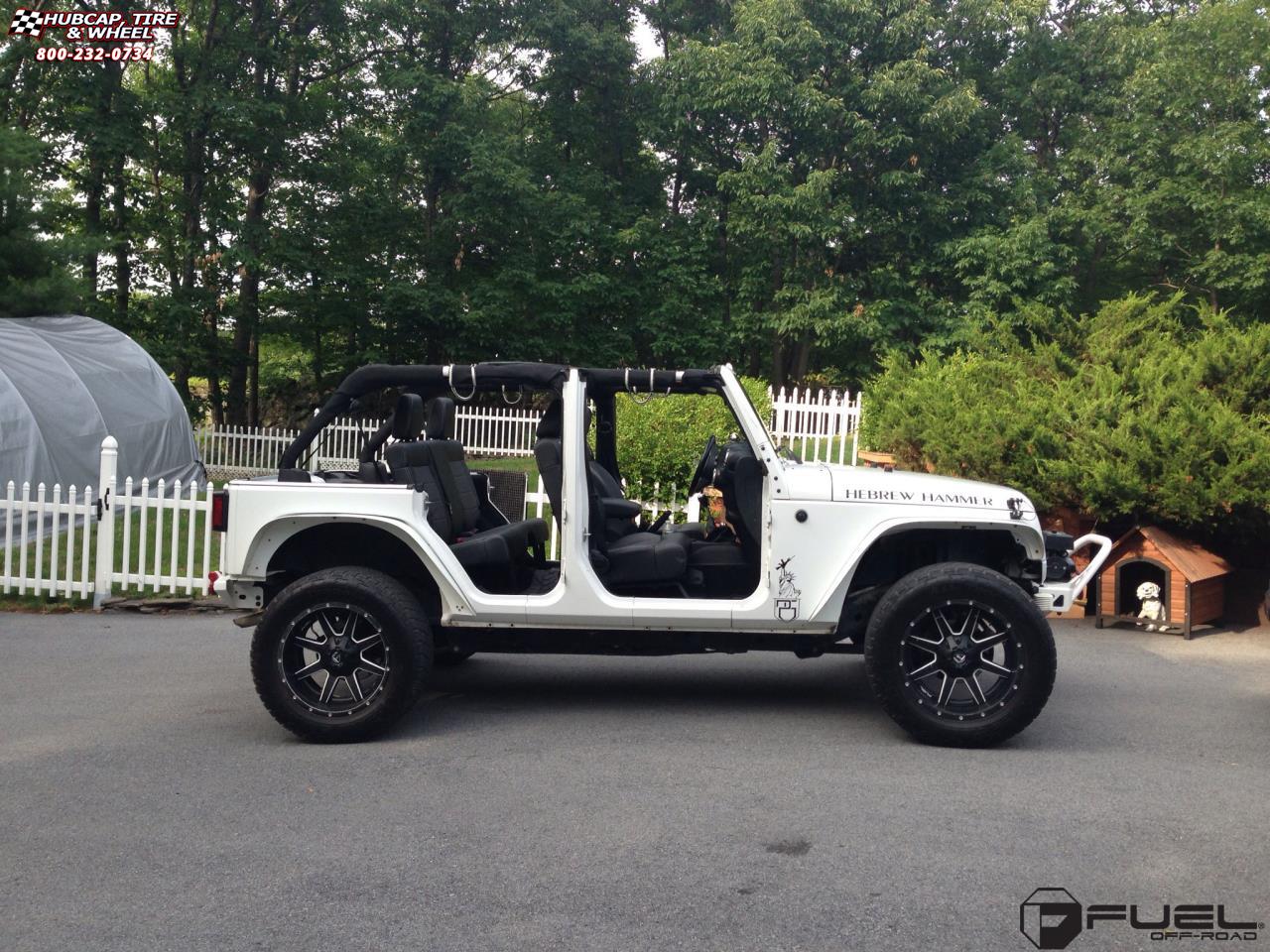 vehicle gallery/jeep wrangler fuel maverick d262 20X12  Black & Milled wheels and rims