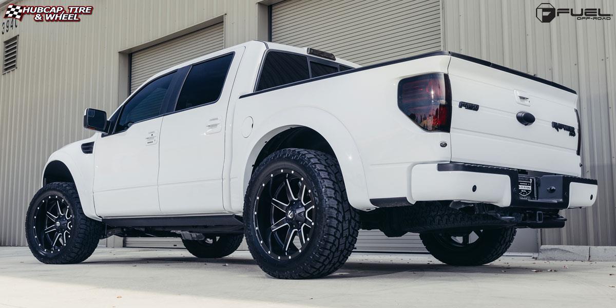 vehicle gallery/ford f 150 fuel maverick d538 22X10  Black & Milled wheels and rims