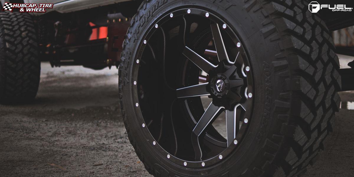 vehicle gallery/chevrolet silverado 2500 fuel maverick d262 24X16  Black & Milled wheels and rims