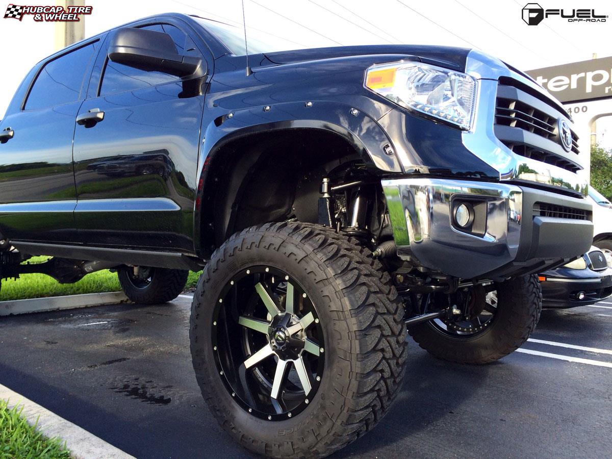 vehicle gallery/toyota tundra fuel maverick d261 20X12  Black & Machined wheels and rims