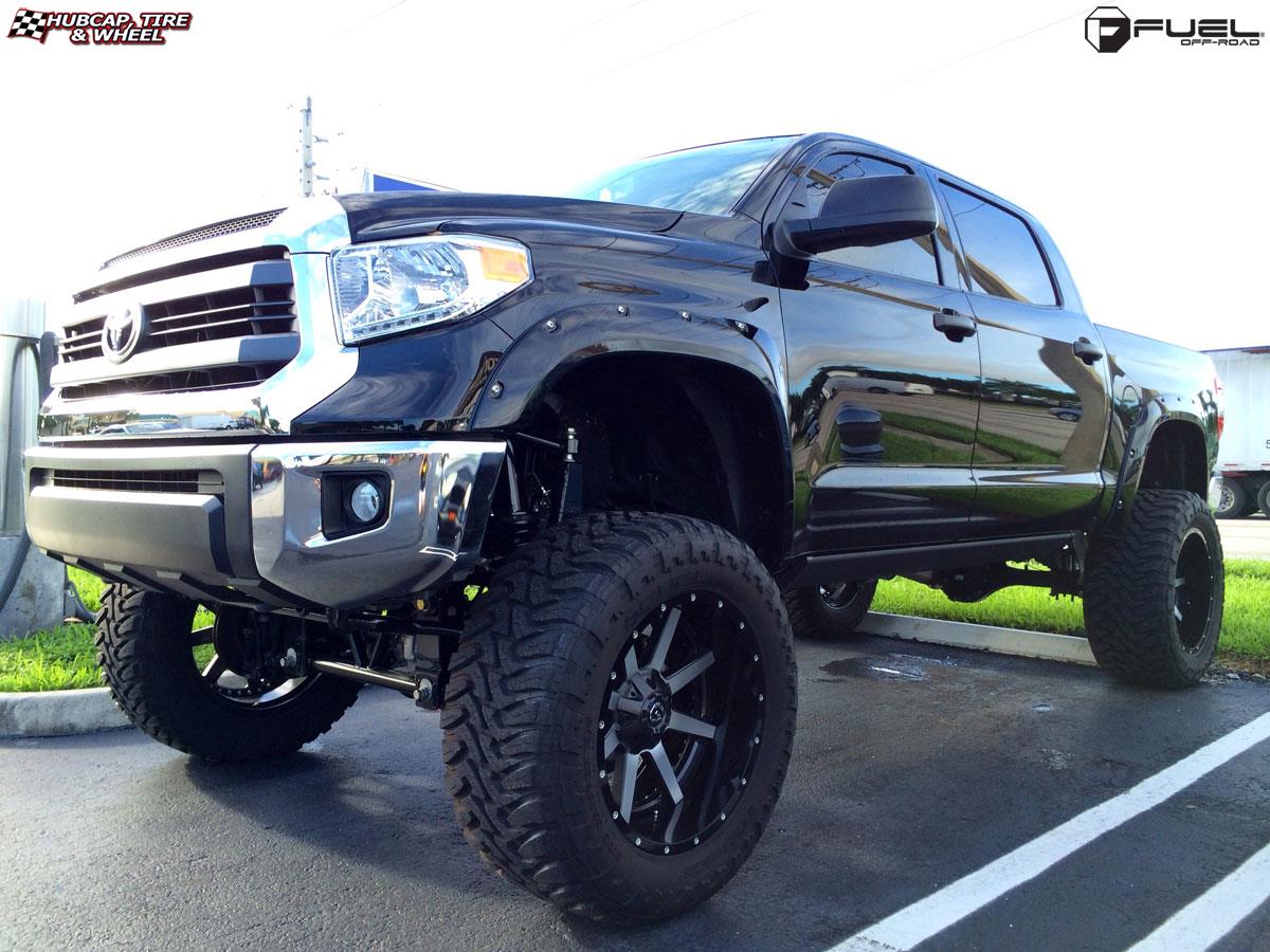 vehicle gallery/toyota tundra fuel maverick d261 20X12  Black & Machined wheels and rims