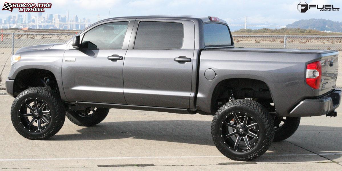vehicle gallery/toyota tundra fuel maverick d262 22X12  Black & Milled wheels and rims