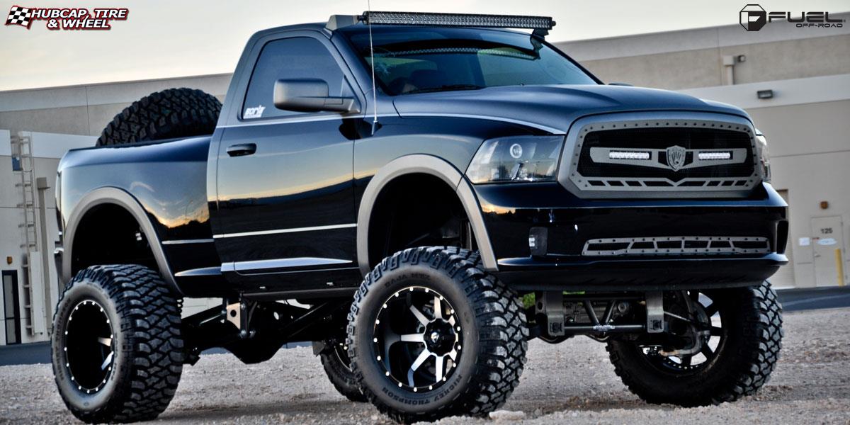 vehicle gallery/ram 1500 fuel maverick d537 20X14  Matte Black & Machined Face wheels and rims
