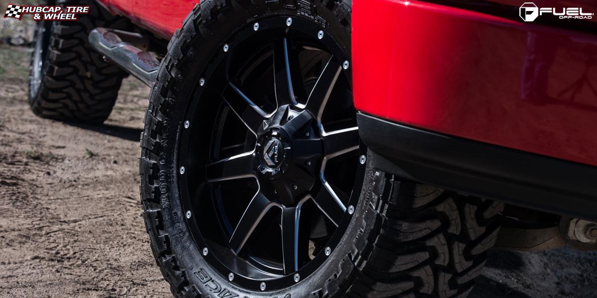 vehicle gallery/ford f 150 fuel maverick d538 20X9  Black & Milled wheels and rims