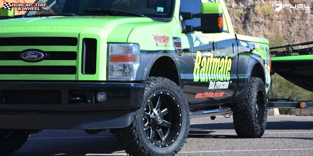 vehicle gallery/ford f 250 fuel maverick d538 20X9  Black & Milled wheels and rims