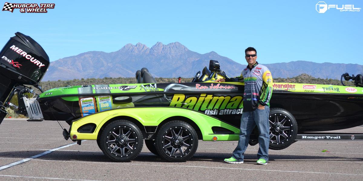 vehicle gallery/ford f 250 fuel maverick d538 20X9  Black & Milled wheels and rims