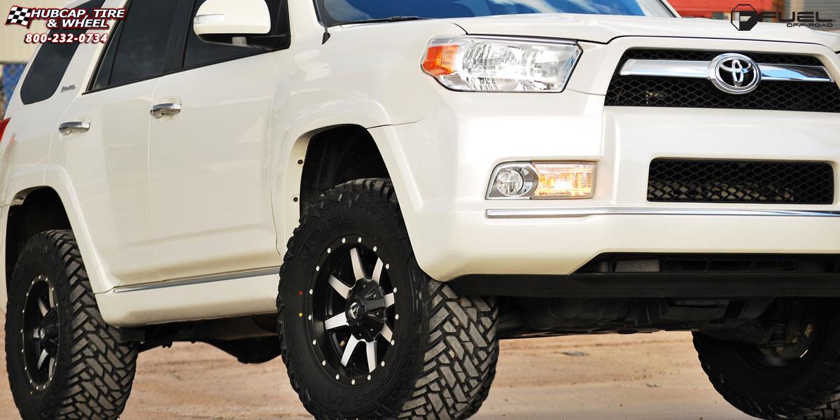 vehicle gallery/toyota 4 runner fuel maverick d537 17X9  Matte Black & Machined Face wheels and rims