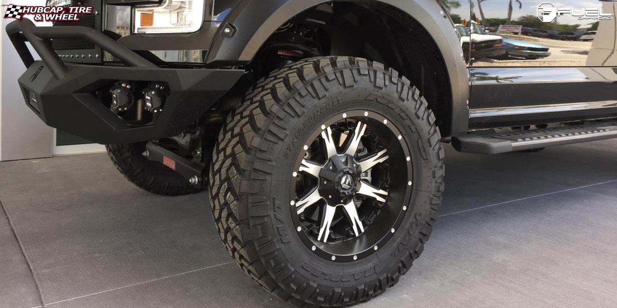 vehicle gallery/ford f 150 fuel nutz d541 20X10  Black & Machined wheels and rims