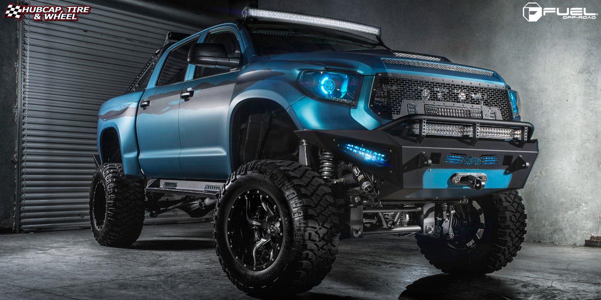 vehicle gallery/toyota tundra fuel nutz d251 22X14  Matte Black & Milled wheels and rims