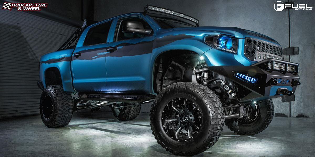 vehicle gallery/toyota tundra fuel nutz d251 22X14  Matte Black & Milled wheels and rims