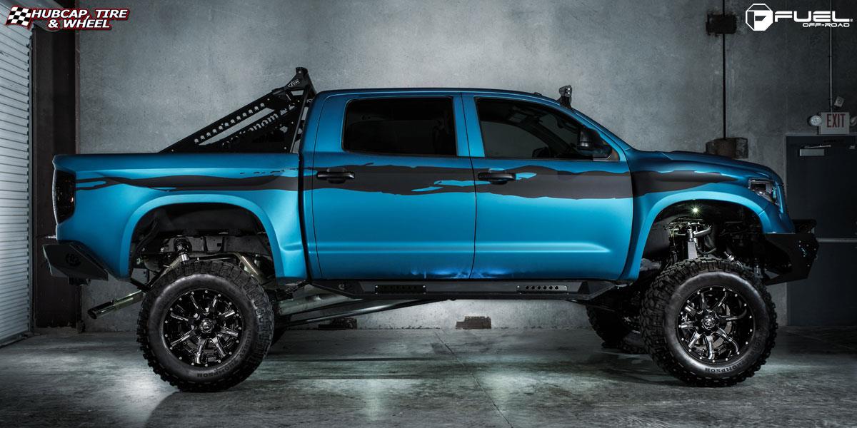 vehicle gallery/toyota tundra fuel nutz d251 22X14  Matte Black & Milled wheels and rims