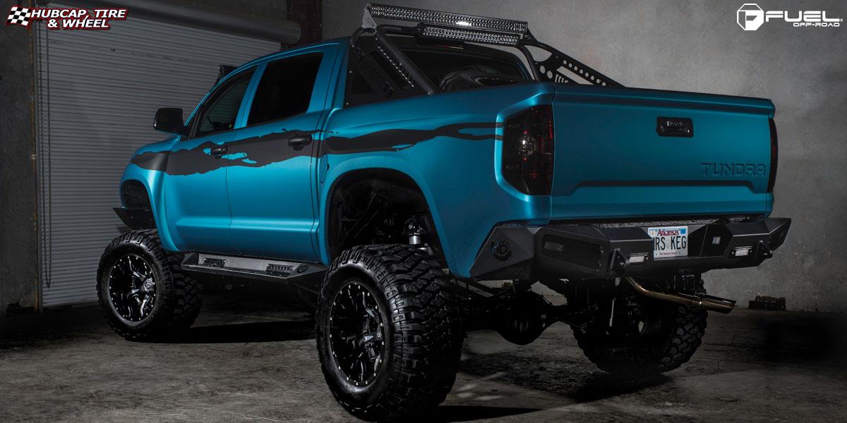 vehicle gallery/toyota tundra fuel nutz d251 22X14  Matte Black & Milled wheels and rims