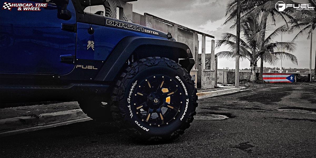 vehicle gallery/jeep wrangler fuel nutz d251 20X12  Matte Black & Milled wheels and rims