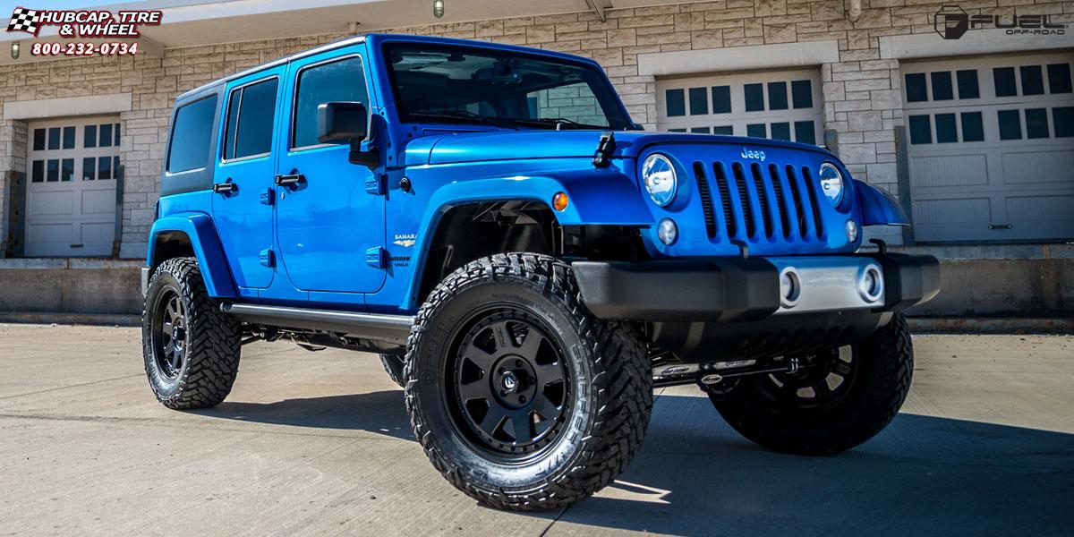 vehicle gallery/jeep wrangler fuel summit d544 20X9  Matte Black wheels and rims