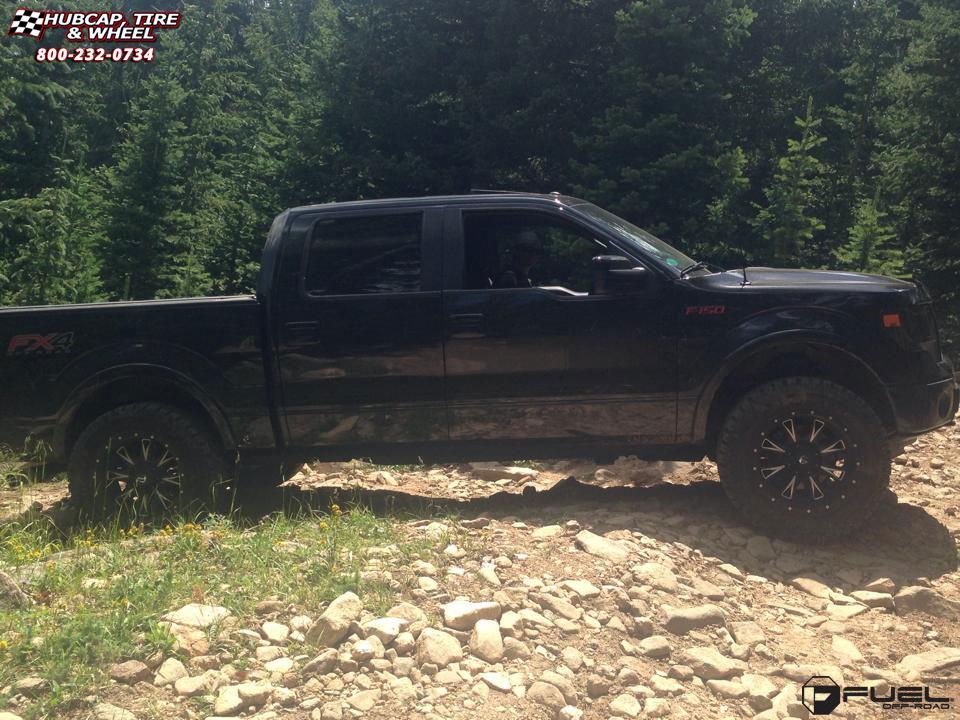 vehicle gallery/ford f 150 fuel throttle d513 20X10  Matte Black & Milled wheels and rims