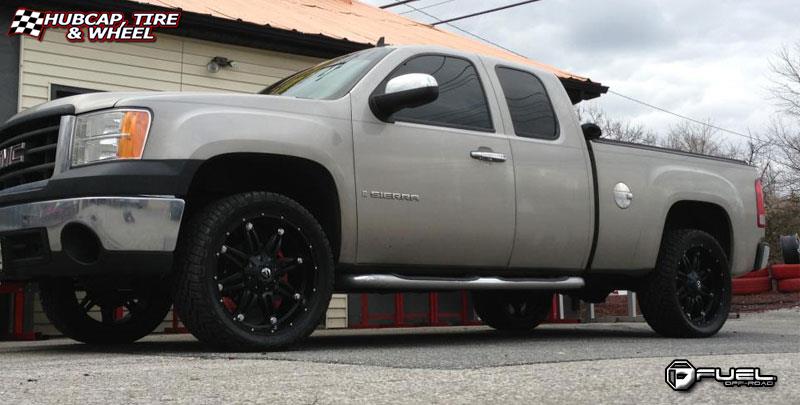 vehicle gallery/gmc sierra fuel hostage d531 0X0  Matte Black wheels and rims