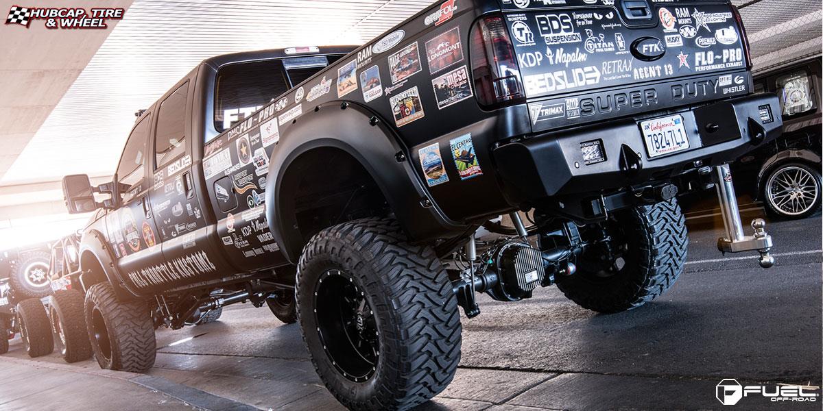 vehicle gallery/ford f 350 super duty fuel krank d517 0X0  Matte Black & Milled wheels and rims