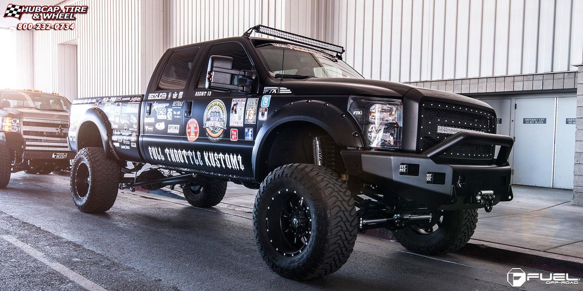 vehicle gallery/ford f 350 super duty fuel krank d517 0X0  Matte Black & Milled wheels and rims