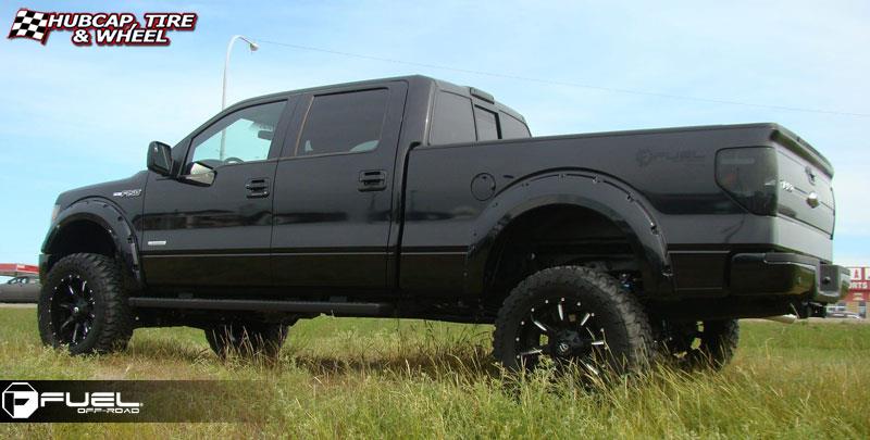 vehicle gallery/ford f 150 fuel nutz d251 22X10  Matte Black & Milled wheels and rims