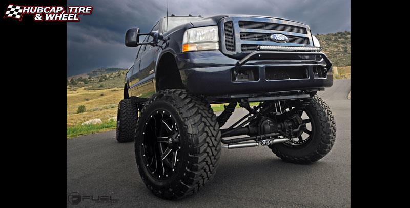vehicle gallery/ford f 350 fuel maverick d262 22X14  Black & Milled wheels and rims