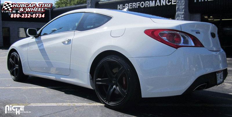 vehicle gallery/hyundai genesis niche nr6 m105  Anthracite & Milled Spoke wheels and rims