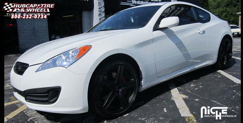 vehicle gallery/hyundai genesis niche nr6 m105  Anthracite & Milled Spoke wheels and rims