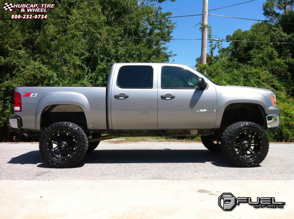 vehicle gallery/gmc 1500 fuel hostage d531 22X11  Matte Black wheels and rims