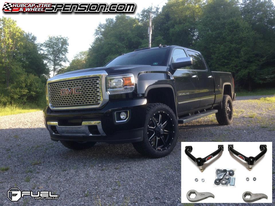 vehicle gallery/gmc sierra fuel maverick d538 0X0  Black & Milled wheels and rims