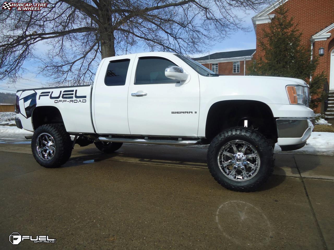 vehicle gallery/gmc sierra fuel nutz d540 0X0  Chrome wheels and rims