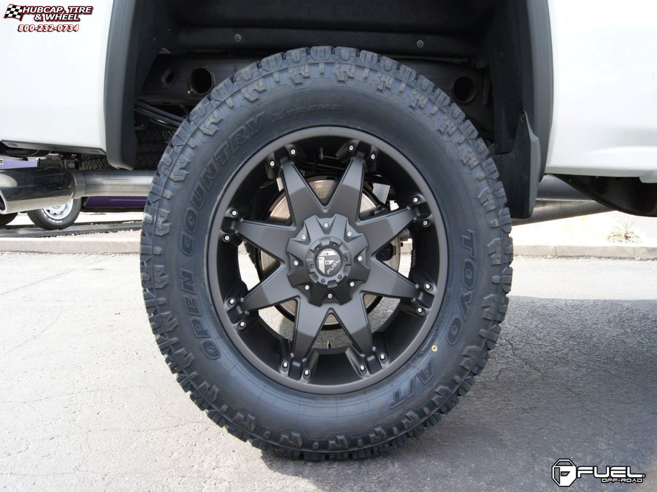 vehicle gallery/gmc sierra fuel octane d509 20X9  Matte Black wheels and rims